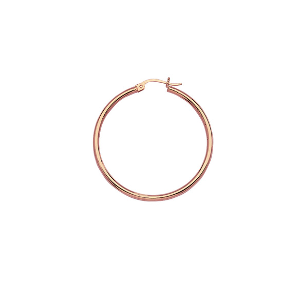 NWT 14K Gold Polished Hoops Earrings 35 mm